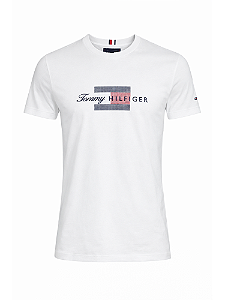 Camiseta Tommy Hilfiger Masculina Brand Love Cor Branca