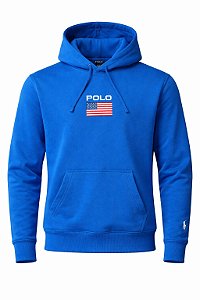 Moletom Ralph Lauren USA Com Capuz Cor Azul