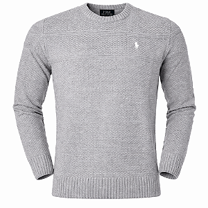 Suéter Ralph Lauren Crewneck Modal Cor Cinza