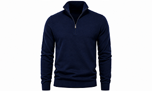 Sueter Polo Live Ziper cor Marinho