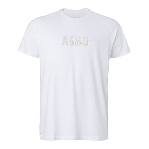 Camiseta Aeropostale Nyc Emborrachada Cor Branca