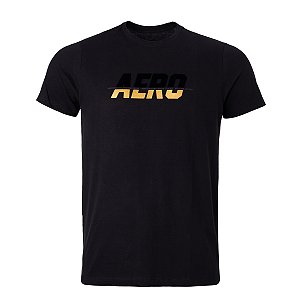 Camiseta Aeropostale Masculina Dourada Cor Preta