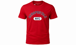 Camiseta Aeropostale Masculina Est N.Y.C Cor Vermelha