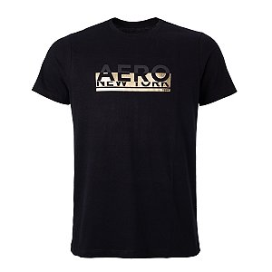 Camiseta Aeropostale Masculina Est Dourada Cor Preta