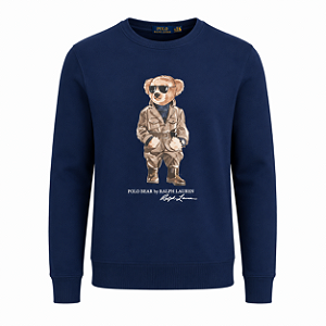Moletom Ralph Lauren Masculino Bear Careca Cor Marinho
