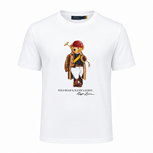Camiseta Ralph Lauren Masculina Bear Taco Cor Branca