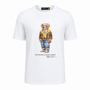 Camiseta Ralph Lauren Masculina Bear Casaco Cor Branca