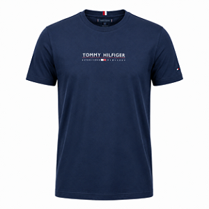 Camiseta Tommy Hilfiger Masculina Estabil Cor Marinho