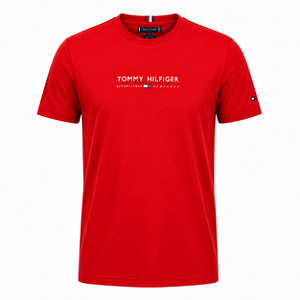 Camiseta Tommy Hilfiger Masculina Estabil Cor Vermelho