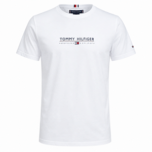 Camiseta Tommy Hilfiger Masculina Estabil Cor Branco