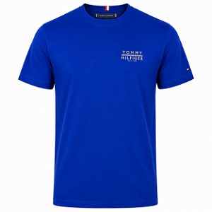 Camiseta Tommy Hilfiger Masculina Est Cor Azul Royal