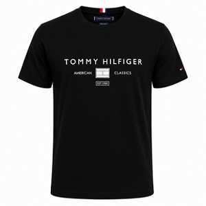 Camiseta Tommy Hilfiger Masculina American Classic Cor Preta