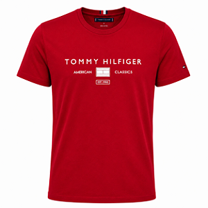 Camiseta Tommy Hilfiger Masculina American Classic Cor Vermelho