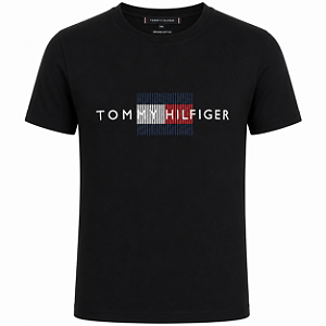 Camiseta Tommy Hilfiger Masculina bords Cor Preta