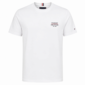Camiseta Tommy Hilfiger Masculina Classic Cor Branca