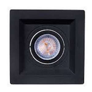 Spot Embutir Recuado Quadrado Gesso/teto Mr16 12x12 M1190 Gu10 Dicroica - Preto