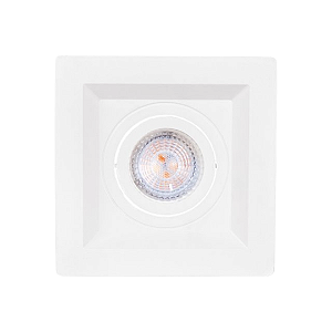 Spot Embutir Recuado Quadrado Gesso/teto Mr16 12x12 M1190 Gu10 Dicroica - Branco