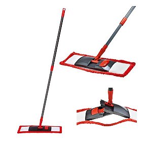 MOP MICROFIBRA FLAT TAM UNICO VERMELHO/ CINZA