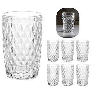 COPO ALTO DE VIDRO BICO DE ABACAXI 330ML