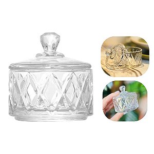 POTICHE DE CRISTAL DELI DIAMOND 6,5CM X 6,5CM X 7CM