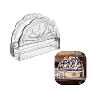 Porta Guardanapos Belle Epoque 10,5cm X 4cm X 9,5cm Cristal Ecologico