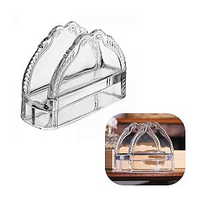 Porta Guardanapos De Cristal Ecologico Imperial 13cm X 4cm X 9cm Lyor
