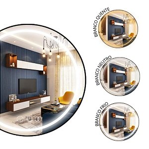 Espelho com Led Decorativo 45cm Via Usb Ideal Para Banheiro Ideal Para Maquiagem e Barba