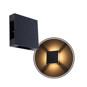 Arandela Trevo 4 facos Ajustáveis Minimalista Led 4w Branco Quente 3000k Completa  Ideal Para destacar parede