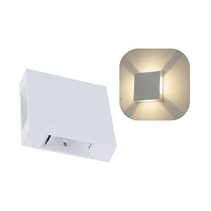 Arandela Trevo 4 facos Ajustáveis Minimalista Led 4w Branco Quente 3000k Completa Ideal Para destacar parede Branco