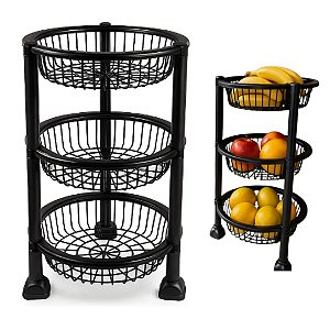 Fruteira 3 Andares 60cm Multiuso Organizador Ultra Resistente Ideal para Cozinha
