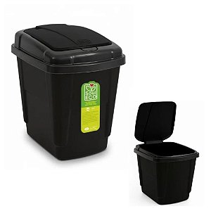 Lixeira de Bancada 4,5L de Click Ideal para Pia Cozinha e Mesas escritorios Ultra Resistente Preto