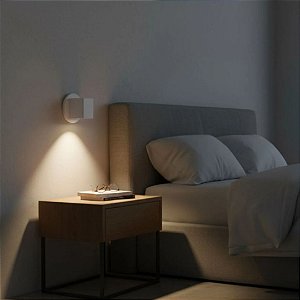 Arandela Quadrada Dicroica Mr16 7x7 Canopla 12cm Externa Para Muro Parede Corredor - Branco