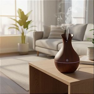 Difusor Ultrassônico Umidificador E Aromatizador De Ar Silencioso 300ml Premium