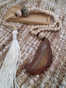 Colar de Mesa - Ágata Natural
