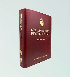 Bíblia de Estudo Pentecostal Grande Luxo Vinho (Edição Global)