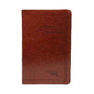 BIBLIA Sagrada Século21  Capa Luxo Marrom com Ref. Cruzadas