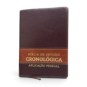 Bíblia de Estudo Cronológica Aplicação Pessoal Tarja Marrom Arc