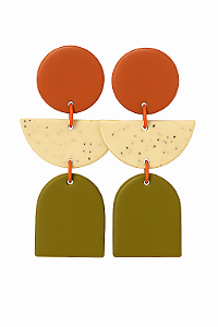 Maxi Brincos Terracota Curva Livre