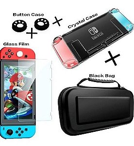 Case Estojo Nintendo Switch Oled Mario + Película Vidro