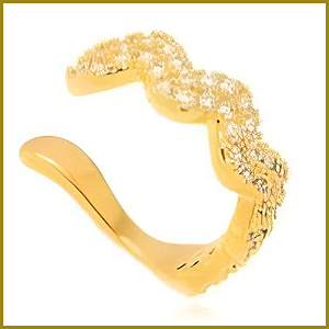 Piercing Micro Zircônia Dourado