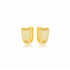 Brinco Argola Micro Zircônia Banho Ouro 18k