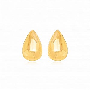 Brinco Gota Dourada Banho Ouro 18k