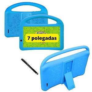 Case Infantil para Tablet DL 7 Polegadas Azul + Caneta Touch