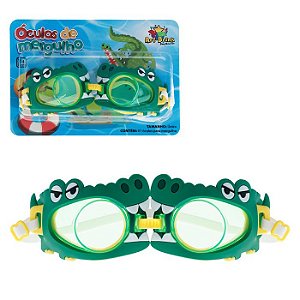 Óculos de Mergulho Infantil de Crocodilo p/ Maiores 3 anos