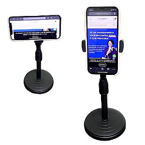 Suporte de Mesa p/ Celular Smartphone Ajustável rotação 360
