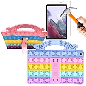 Capa Infantil com Alça para Tablet Samsung TAB A8 T290 T295 - Inclui Película Protetora