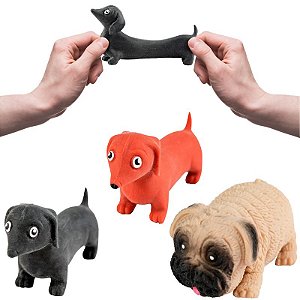 Cachorro Brinquedo Modelar Dog Estica encolhe Pet Divertido
