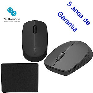 Mouse Bluetooth S/Fio + Mouse Pad P/ Notebook Tablet Celular