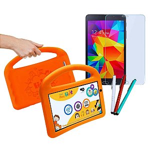 Capa laranja kids p/ Tablet 7 polegadas + Caneta + Película