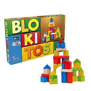 Brinquedo Blocos de Montar Infantil Educativo 26 Peças Bloki